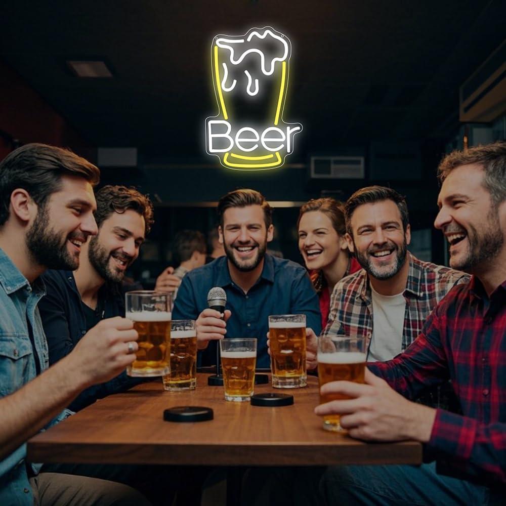 Beer Neon Sign USB Dimmable LE - Neon Sign Party ulasan dan harga