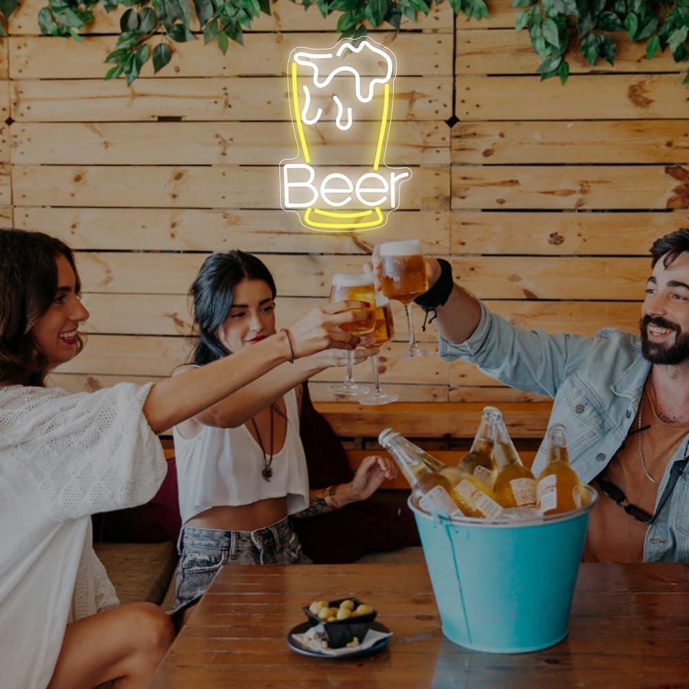 Beer Neon Sign USB Dimmable LE - Neon Sign Party ulasan dan harga