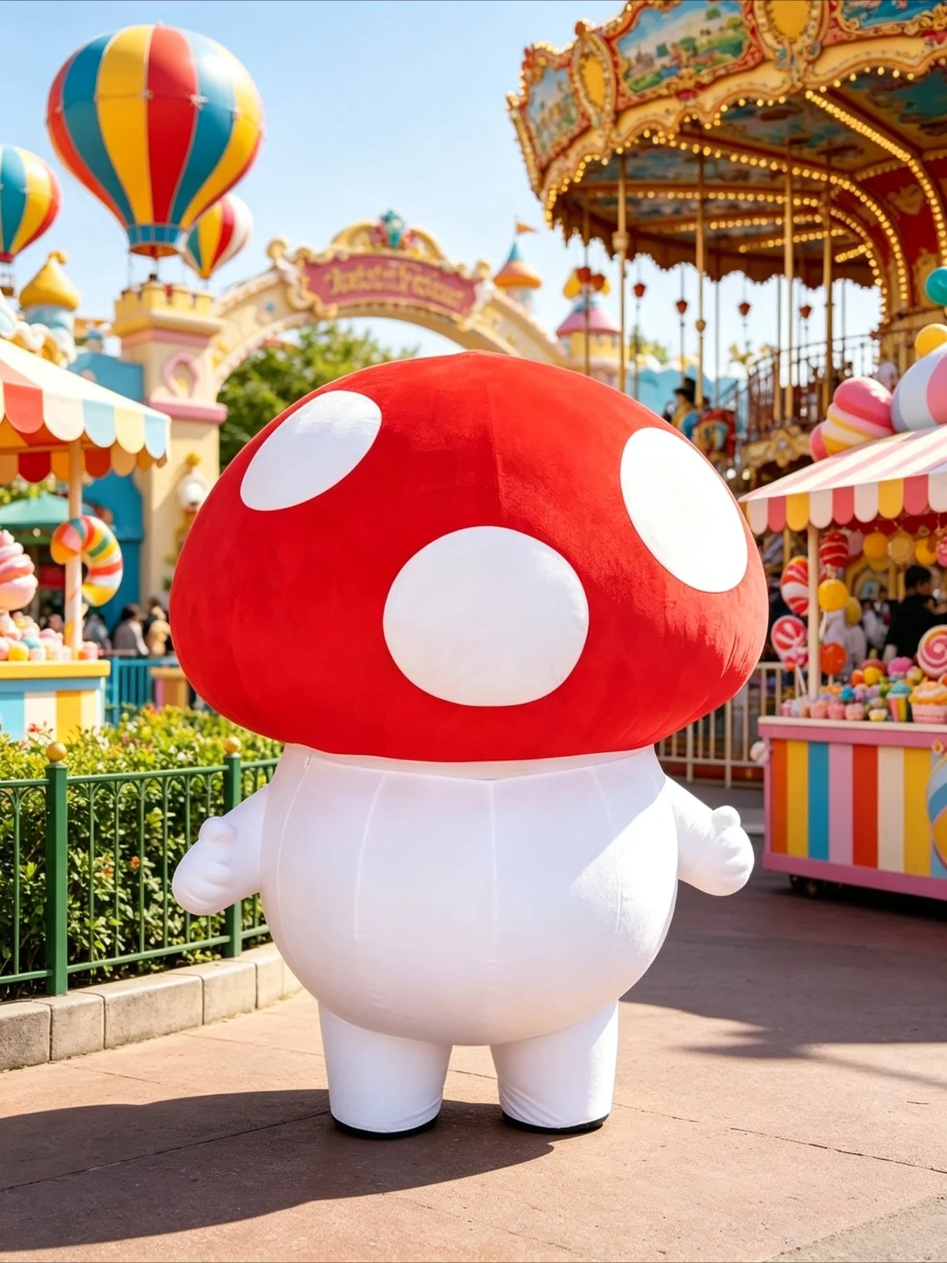 Inflatable Mushroom Mascot Cos - Event Party ulasan dan harga