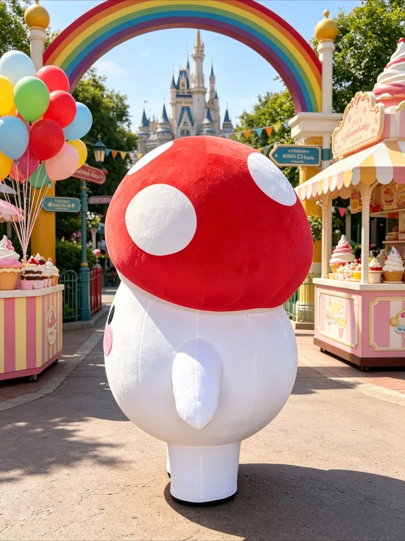 Inflatable Mushroom Mascot Cos - Event Party ulasan dan harga