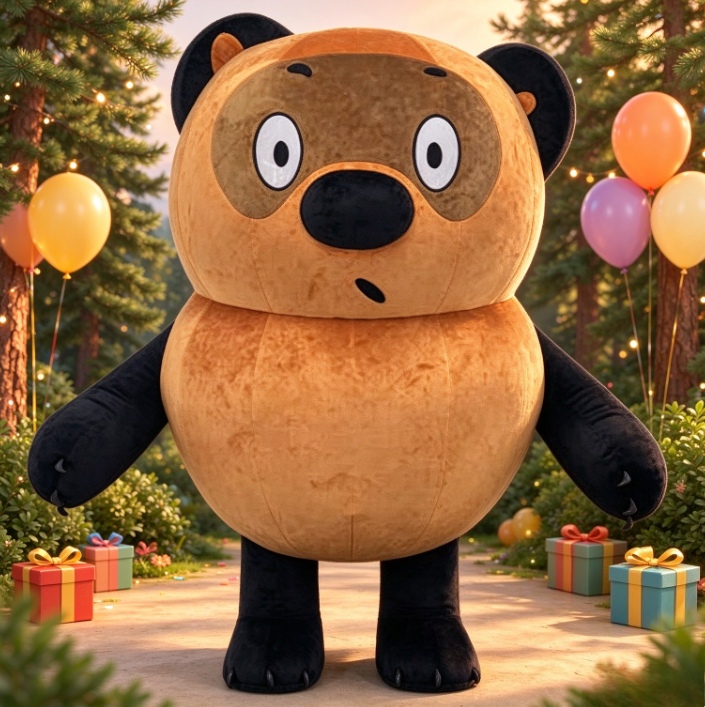 Brown Black Bear Inflatable Ma - Event Party ulasan dan harga