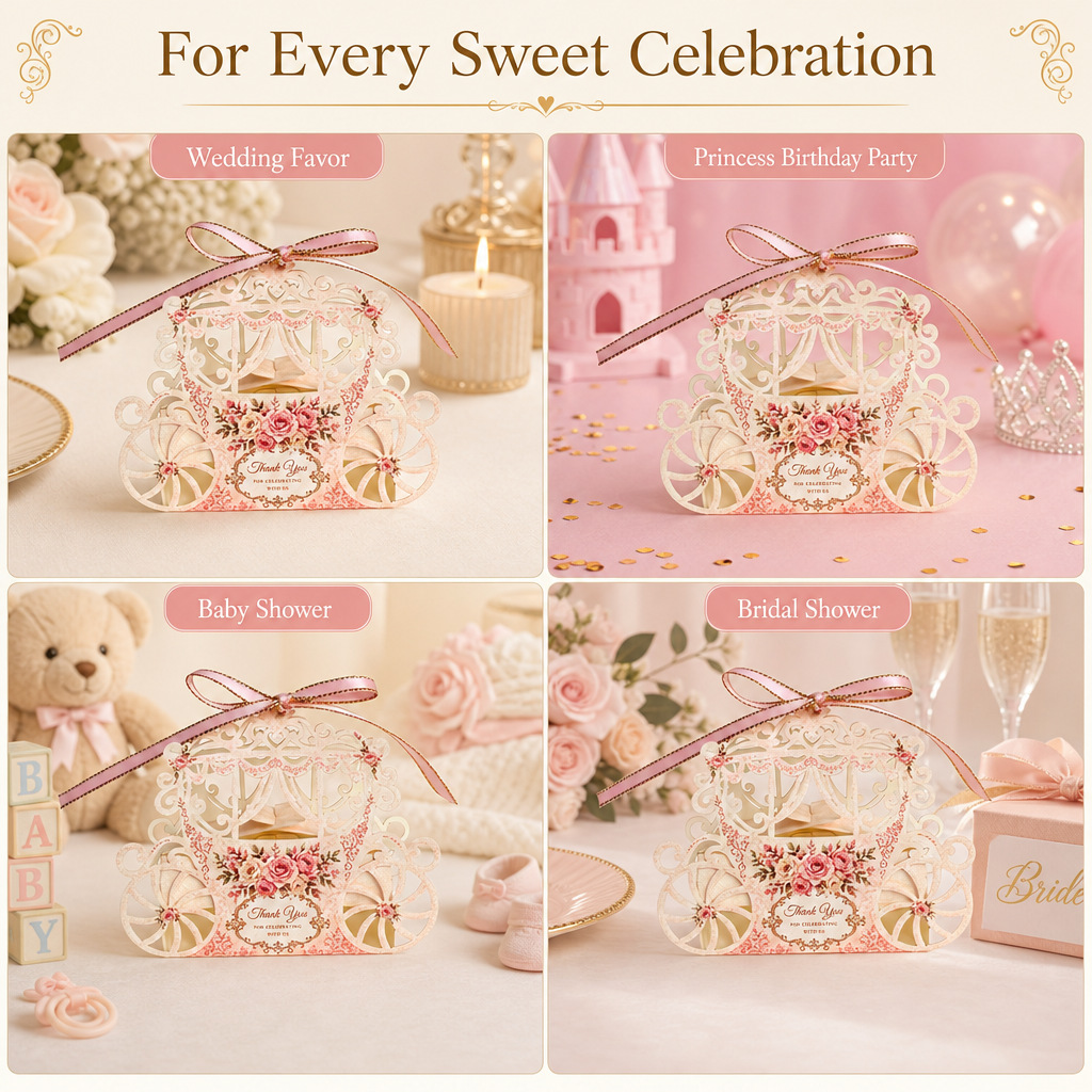 10 Pcs Laser‑Cut Hollow Candy  - Event Party Box ulasan dan harga