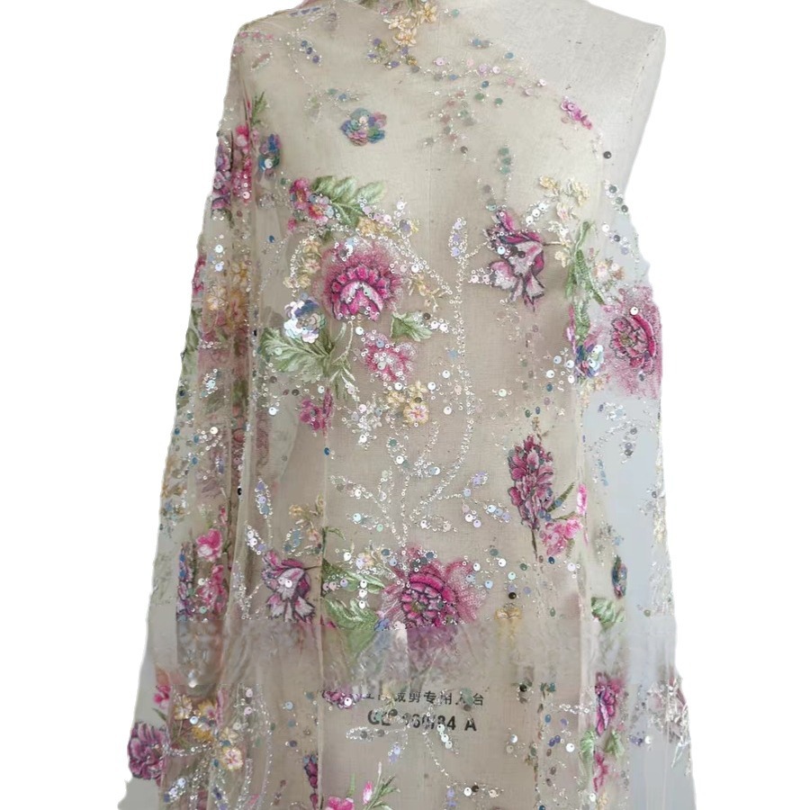 1M 120Cm Wide Luxury Beaded La - Glitter Tablecloth ulasan dan harga