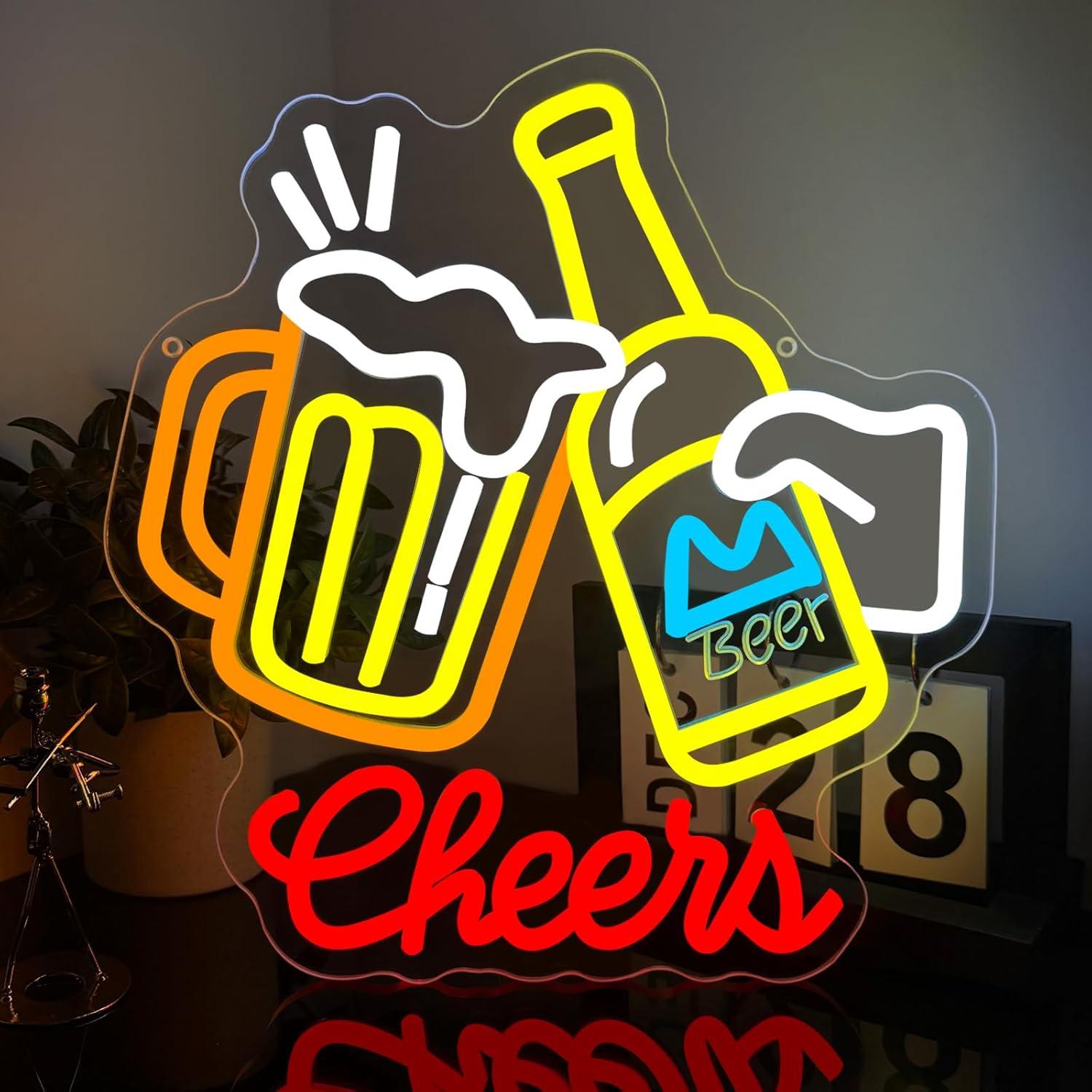 Cheers Beer Neon Sign Dimmable - Neon Sign Party ulasan dan harga