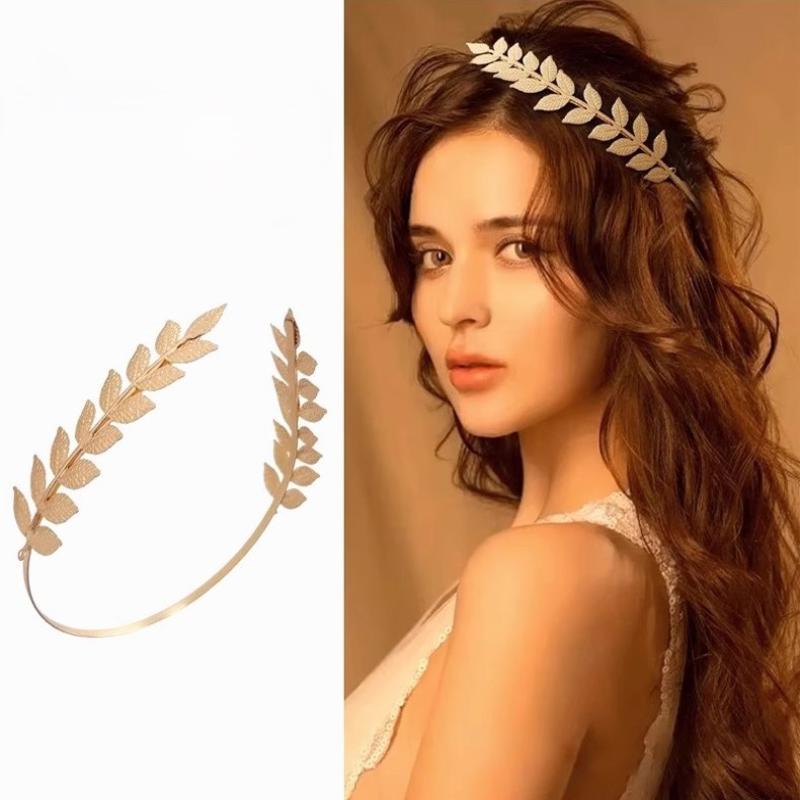 【B】Retro Gold Color Leaf Headb - Event Suppliers ulasan dan harga