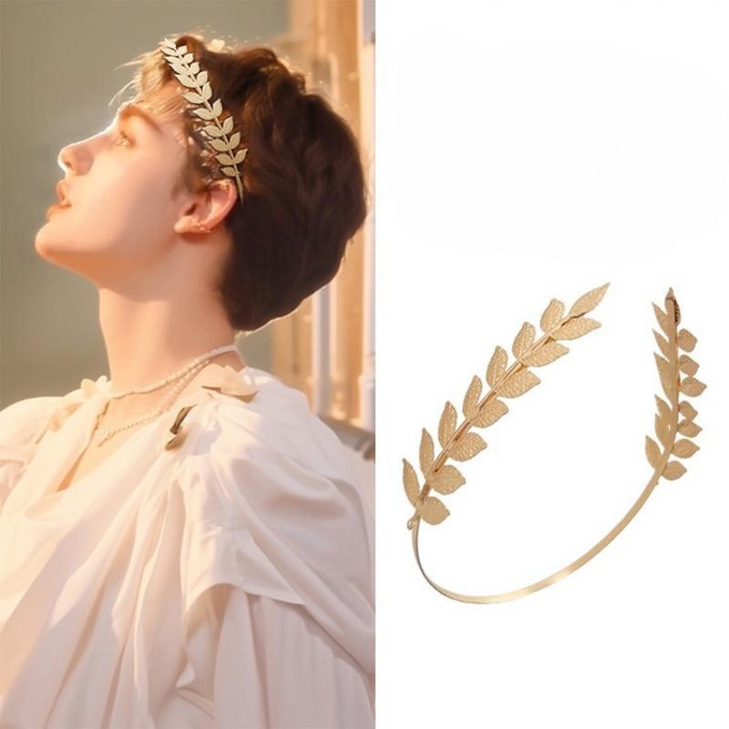 【B】Retro Gold Color Leaf Headb - Event Suppliers ulasan dan harga